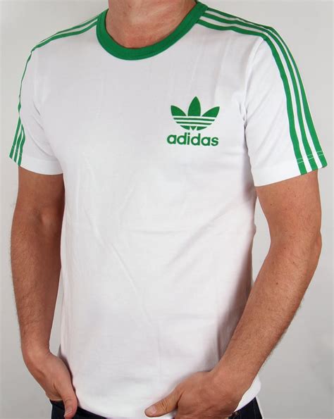 adidas t shirt grün weiss 3 stripes|adidas green pinstripe tee.